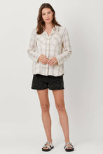 Load image into Gallery viewer, 60514 Double Gauze Flat Shirt: Medium / Grey/Ivory
