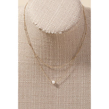 Load image into Gallery viewer, Pearly Bead Charm Layered Chain Necklace: G
