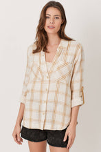 Load image into Gallery viewer, 60514 Double Gauze Flat Shirt: Medium / Grey/Ivory
