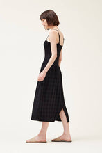 Load image into Gallery viewer, 60941 - KNIT MIXED MAXI DRESS: Black / LARGE / Contemporary
