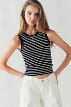 Load image into Gallery viewer, Runaway Paris- JADE STRIPE RIB TANK TOP
