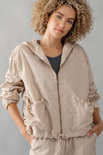 Load image into Gallery viewer, Urban Daizy- ADJUSTABLE DRAW STRING HOODIE JACKET: OLIVE
