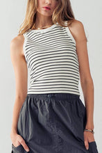 Load image into Gallery viewer, Runaway Paris- JADE STRIPE RIB TANK TOP
