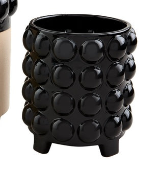 Mud Pie- Black Bubble Planter