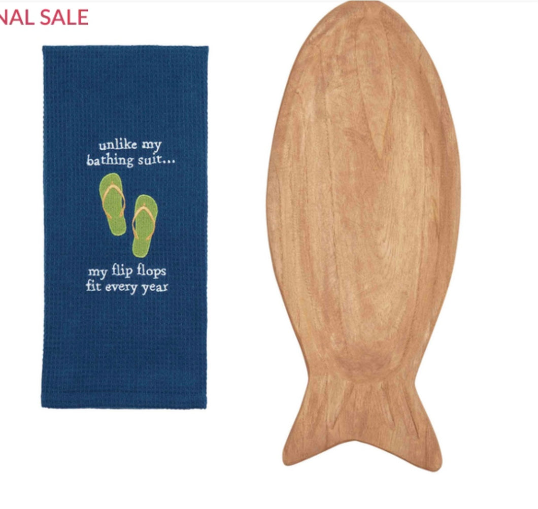 Mudpie- Unlike Fish Board Towel Set