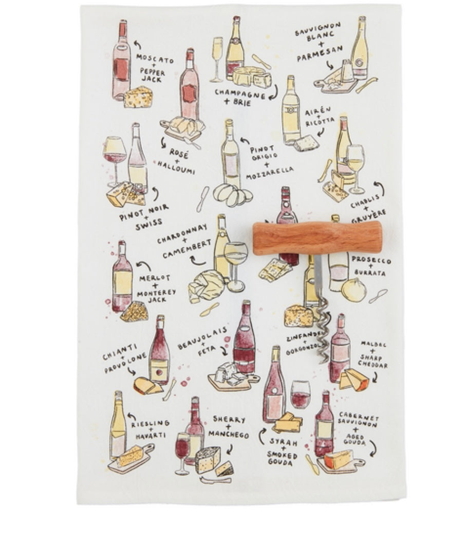 Mudpie- Wine Print Towel