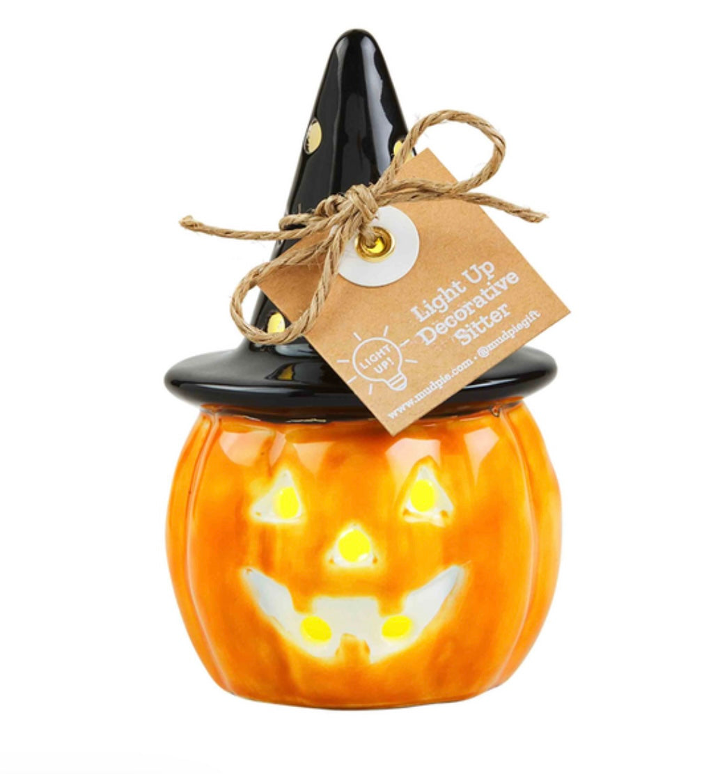 Mudpie- Pumpkin Light Up Sitter