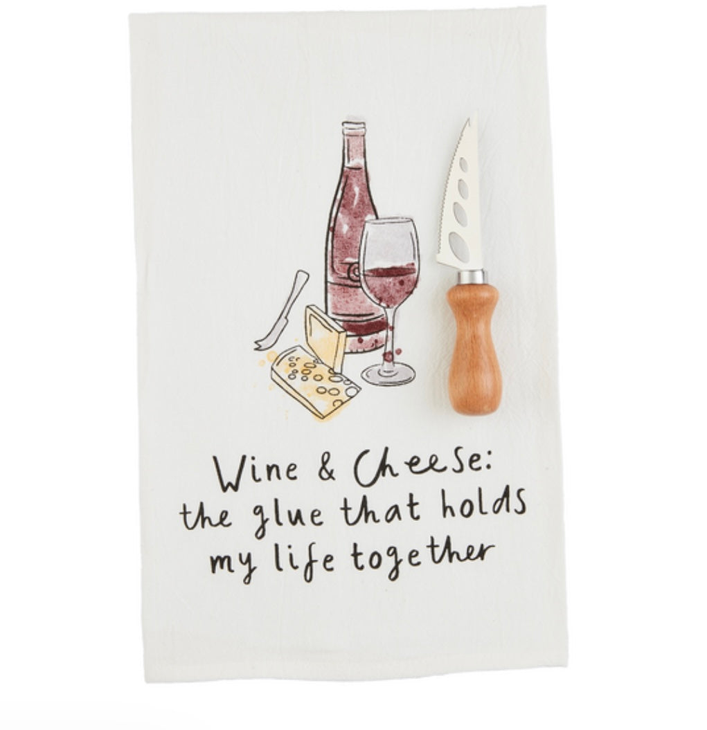 Mudpie- Glue Wine and Cheese Towel
