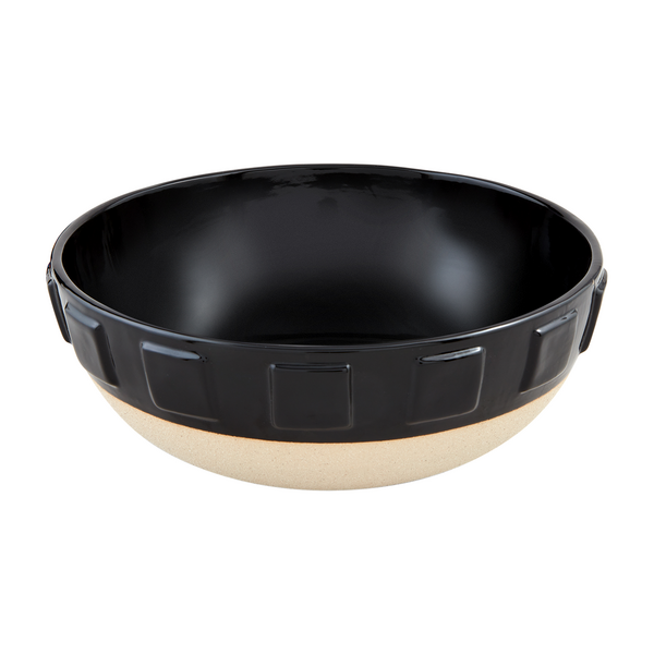 Mudpie Black Stoneware Salad Bowl