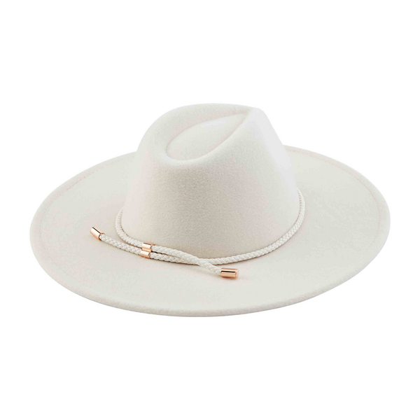 Mudpie Tied Braid Fedora CREAM