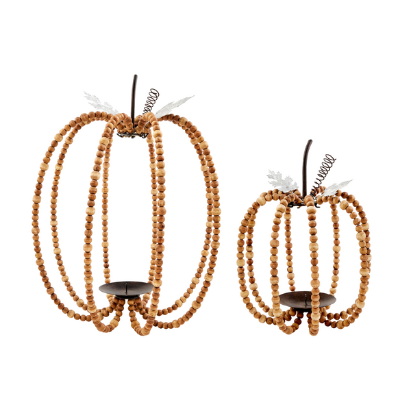 Mudpie Beaded Pumpkin Lantern set