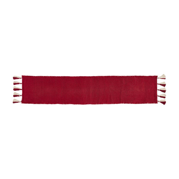 Mudpie Red/ Red Stripe Poncha Table Runner