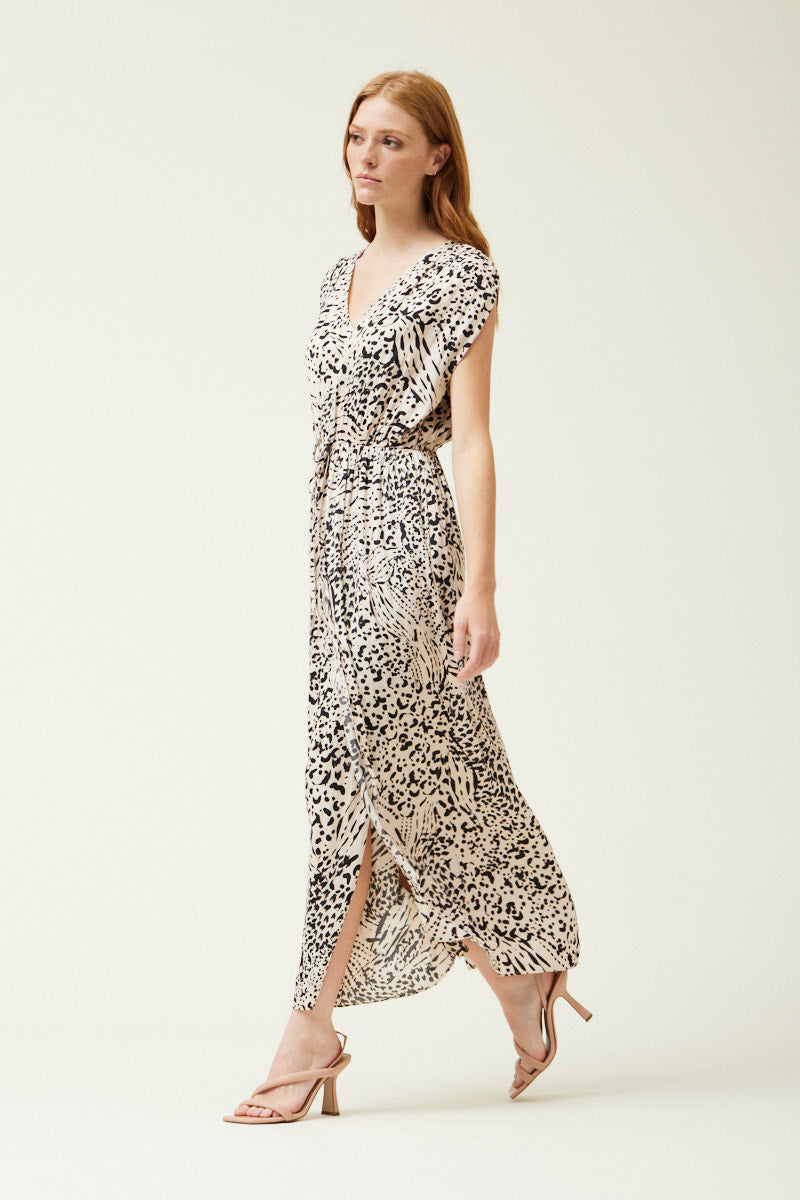 Grade and Gather Black Spotted Dress