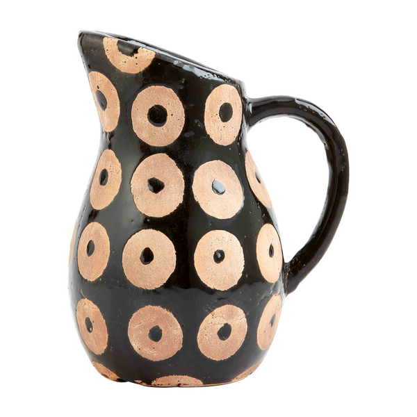 Mud Pie- Black Terracotta Pitcher Vase