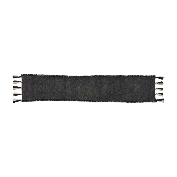 Mudpie PONCHAA BLACK TABLE RUNNER