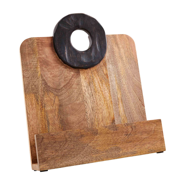 Mudpie TWO TONE WOOD COOKBOOK HOLDER