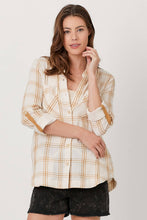 Load image into Gallery viewer, 60514 Double Gauze Flat Shirt: Medium / Grey/Ivory
