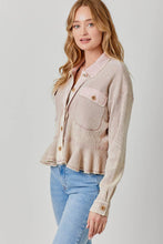 Load image into Gallery viewer, 60467 Washed Waffle Knit Jacket: Small / Light Rose
