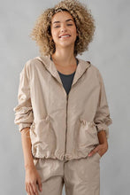 Load image into Gallery viewer, Urban Daizy- ADJUSTABLE DRAW STRING HOODIE JACKET: OLIVE
