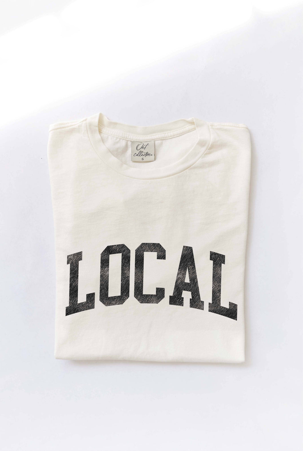 LOCAL Mineral Washed Graphic Top: CREAM / L