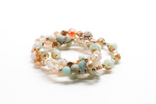 Load image into Gallery viewer, Bracelet Stretch(3)Amazonite Beads with Glass Beads
