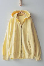 Load image into Gallery viewer, Urban Daizy- OVERSIZED VINTAGE ZIP UP HOODIE: CREAM
