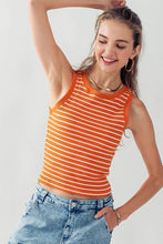 Load image into Gallery viewer, Runaway Paris- JADE STRIPE RIB TANK TOP
