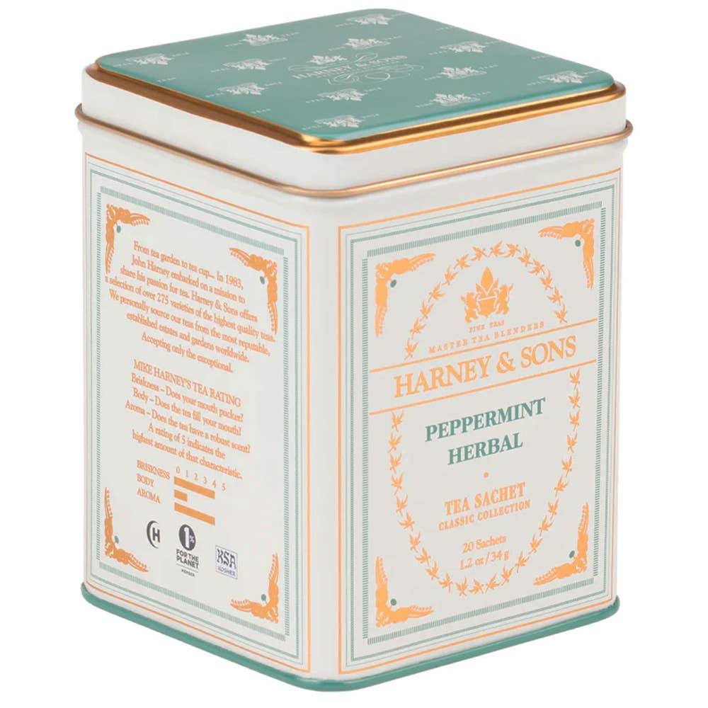 Harney & Sons Peppermint Herbal Tea - 20 Sachets per Tin
