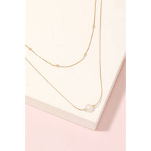 Load image into Gallery viewer, Pearly Bead Charm Layered Chain Necklace: G
