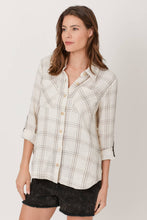 Load image into Gallery viewer, 60514 Double Gauze Flat Shirt: Medium / Grey/Ivory
